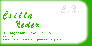 csilla neder business card
